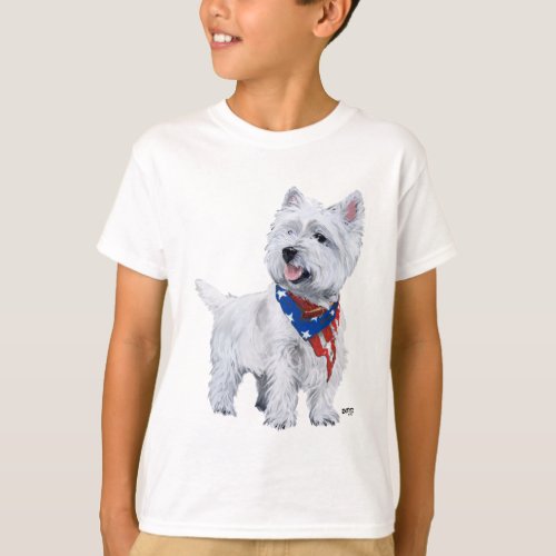 West Highland White Terrier Patriotic T_Shirt