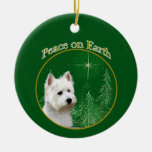 West Highland White Terrier Peace Ceramic Ornament at Zazzle