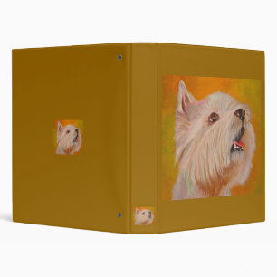 West Highland White Terrier Portrait 3 Ring Binder