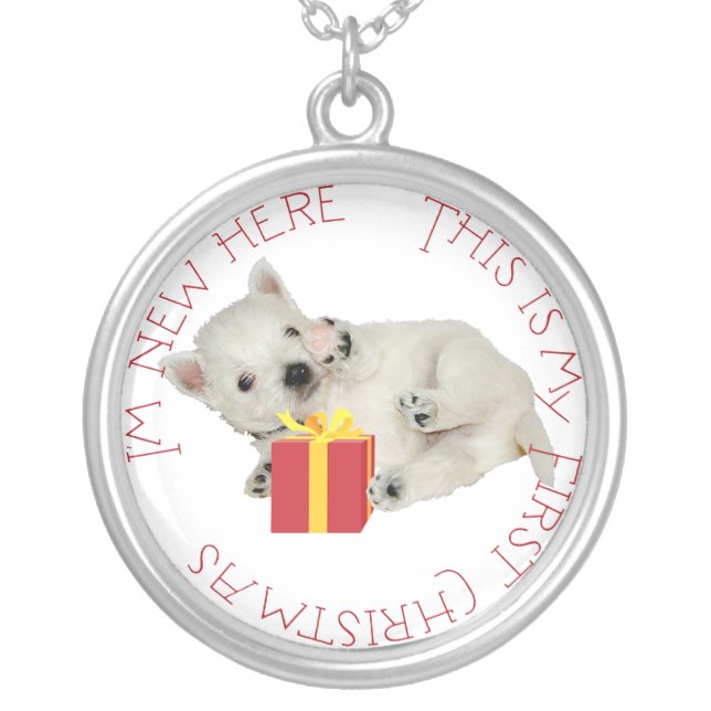 West Highland White Terrier Portrait Necklace (Front)