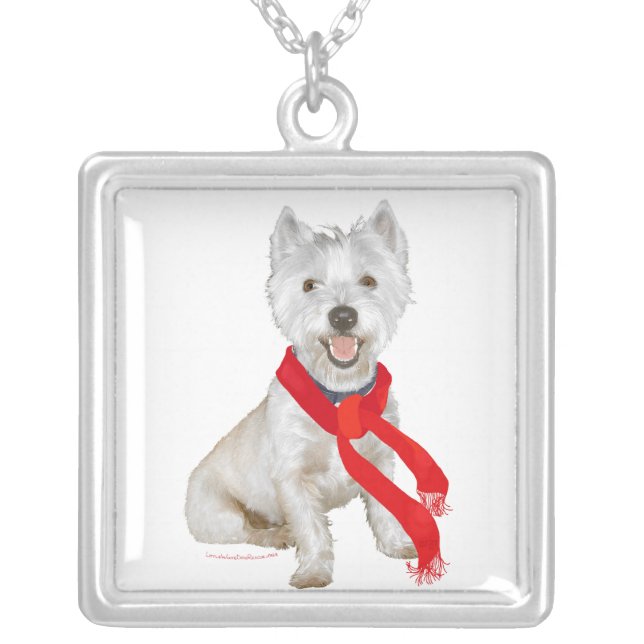West Highland White Terrier Portrait Necklace (Front)