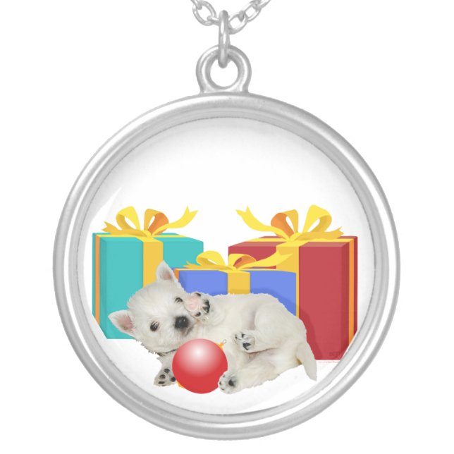 West Highland White Terrier Portrait Necklace (Front)