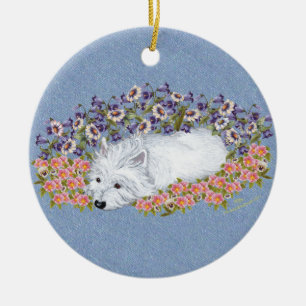 West Highland White Terrier Repose Ceramic Ornament