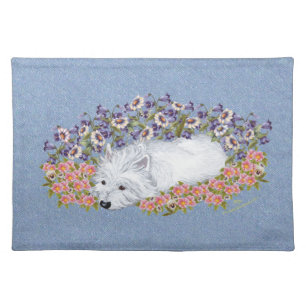West Highland White Terrier Repose Cloth Placemat