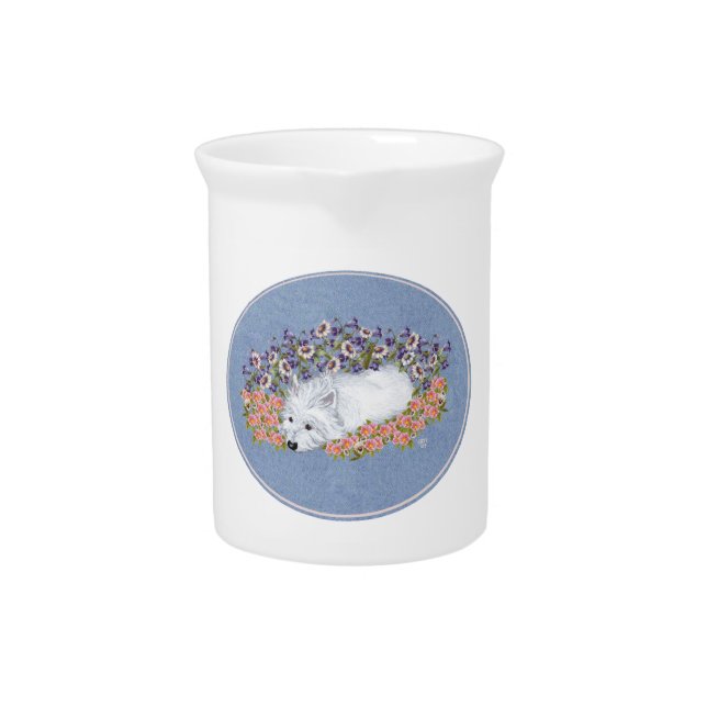West Highland White Terrier Repose Pitcher (Front)