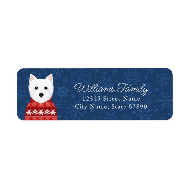 West Highland White Terrier Return Address Labels (Front)