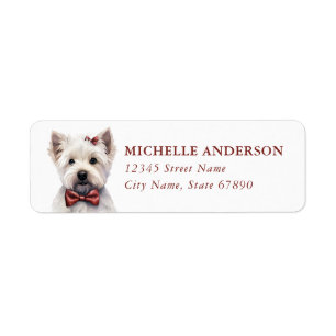West Highland White Terrier Return Address Labels