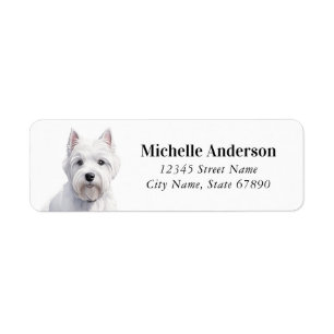 West Highland White Terrier Return Address Labels