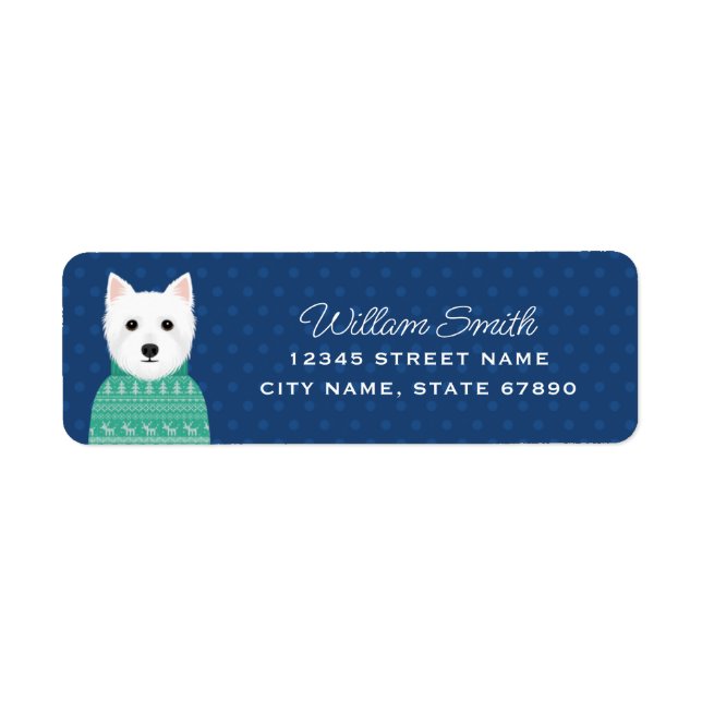 West Highland White Terrier Return Address Labels (Front)