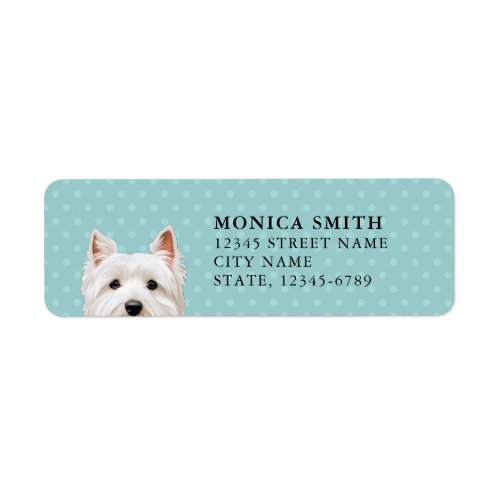 West Highland White Terrier Return Address Labels