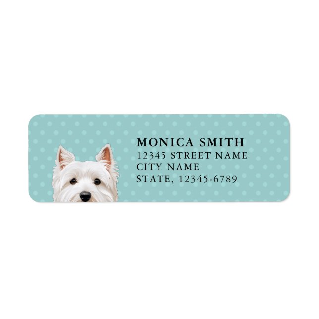 West Highland White Terrier Return Address Labels (Front)