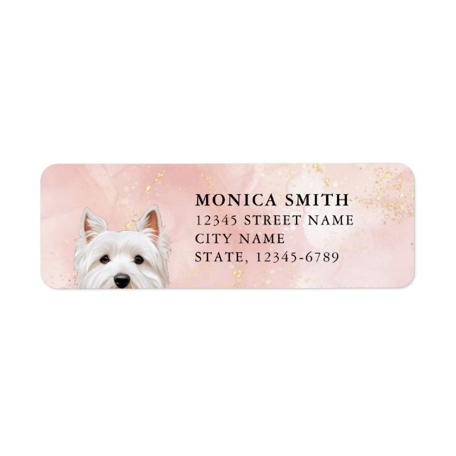 West Highland White Terrier Return Address Labels (Front)