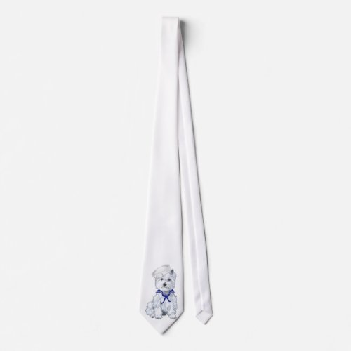 West Highland White Terrier Sailor Neck Tie