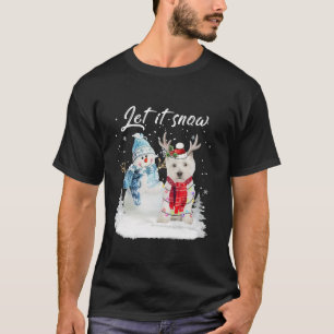 West Highland White Terrier Santa Dog Christmas Sn T-Shirt