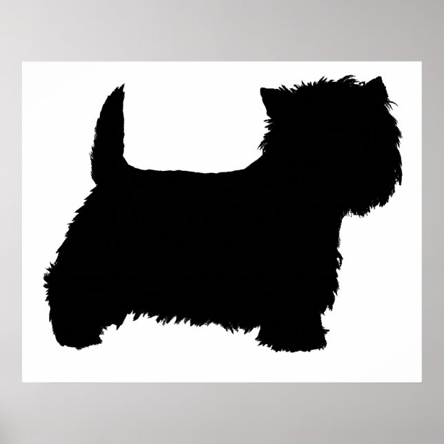 West Highland White Terrier Silhouette Poster (Front)