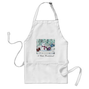 West Highland White Terrier Snowman Adult Apron