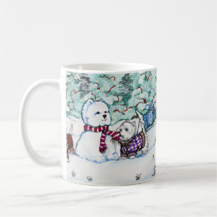 West Highland White Terrier Snowman Coffee Mug