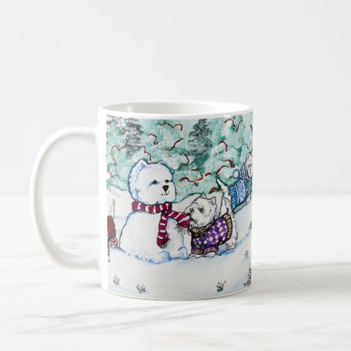 West Highland White Terrier Snowman Coffee Mug