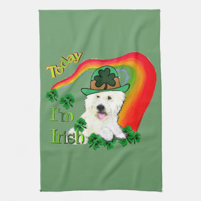 West Highland White Terrier St Pats Towel (Vertical)