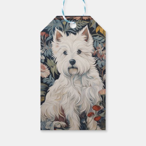 West Highland White Terrier Tapestry Style Gift Tags