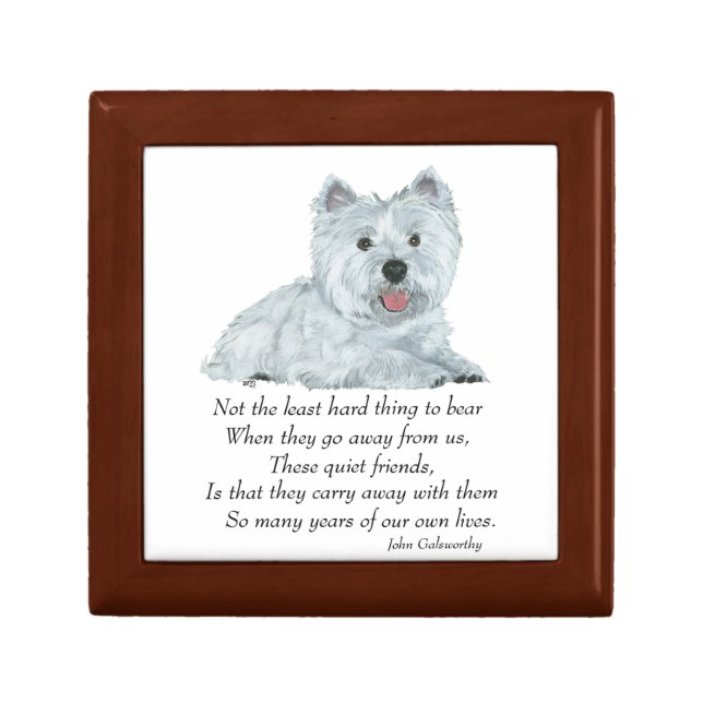 West Highland White Terrier Tile Box (Front)