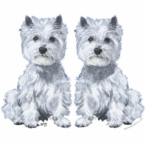 West Highland White Terrier Twins Statuette