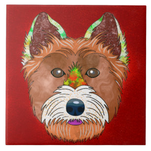 West Highland White Terrier ugly dog face  Ceramic Tile