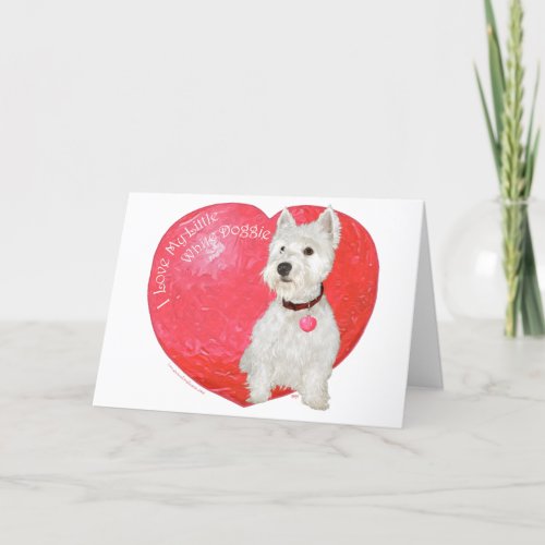 West Highland White Terrier Valentine Holiday Card