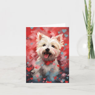 West Highland White Terrier Valentines day Card