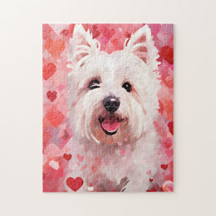 West Highland White Terrier Valentines day Jigsaw Puzzle