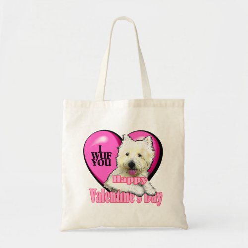 West Highland White Terrier Valentines Day Tote Bag