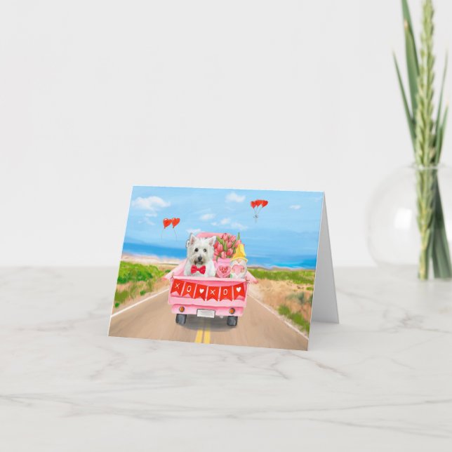 West Highland White Terrier Valentine's Day Truck Card (Front)