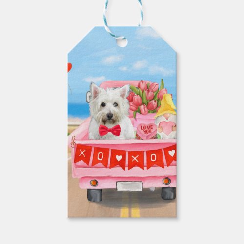 West Highland White Terrier Valentines Day Truck Gift Tags