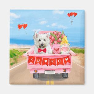 West Highland White Terrier Valentine's Day Truck Magnet