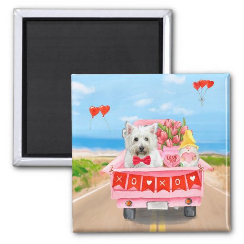 West Highland White Terrier Valentines Day Truck Magnet