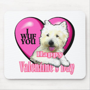 West Highland White Terrier Valentines Mouse Pad