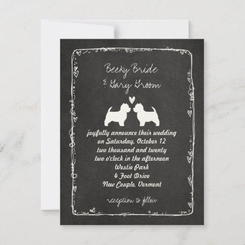 West Highland White Terrier Wedding Invitation