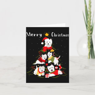 West Highland White Terrier Westie Christmas Tree Card