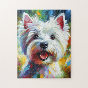 West Highland White Terrier (Westie) Dog Acrylic Jigsaw Puzzle
