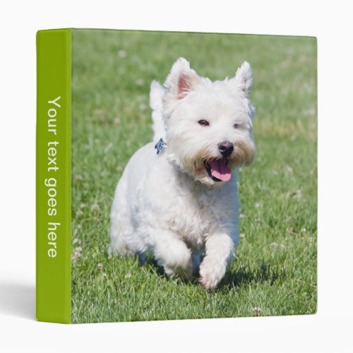 West Highland White Terrier westie dog photo album 3 Ring Binder