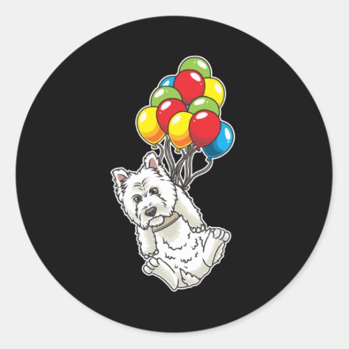 West Highland White Terrier Westie Gifts Classic Round Sticker