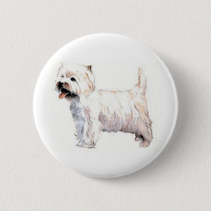 West Highland White Terrier Westie Pinback Button