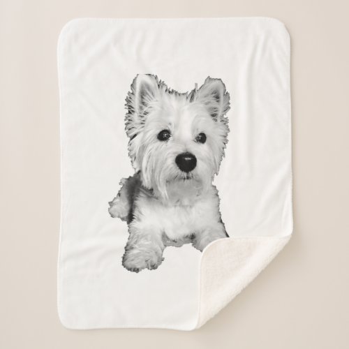 West highland white terrier _ Westie Sherpa Blanket