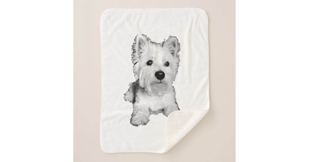 West highland white terrier Westie Sherpa Blanket Zazzle