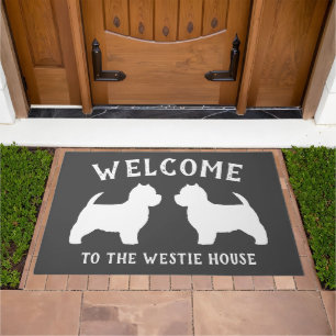 West Highland White Terrier Westie SIlhouettes Doormat