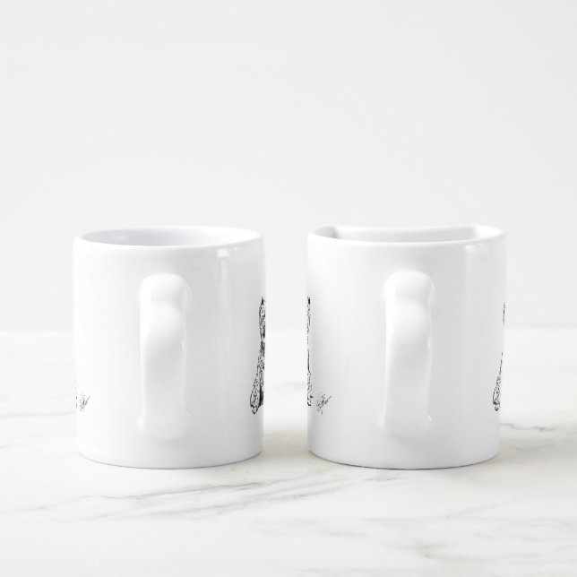 WEST HIGHLAND WHITE TERRIER. "WESTY"  COFFEE MUG SET (Handle)