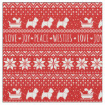 West Highland White Terriers Christmas Westie Dogs Fabric