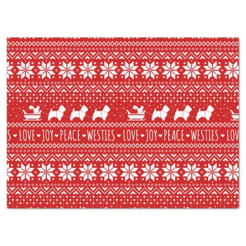 West Highland White Terriers Christmas Westie Dogs Tissue Paper