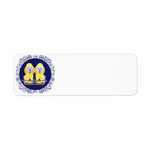 West Highland White Terriers Rain Label