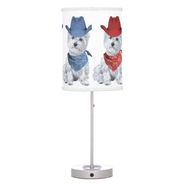 West Highland White Terriers Table Lamp (Back)